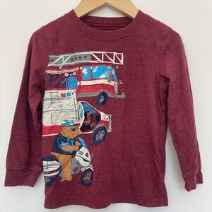 Carter's Red Long Sleeve Tee with Fun Graphic